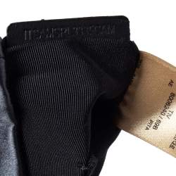 Pre Owned حقيبة كلاتش بربري دبوس مزخرفة كريستال ساتان رمادية 