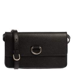 Burberry Black Leather Percy Crossbody Bag