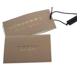 Pre Owned Burberry Mineral Grey Leather Small Belt Tote