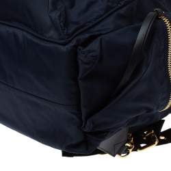 Pre Owned Burberry Navy Blue Nylon Rucksack Backpack