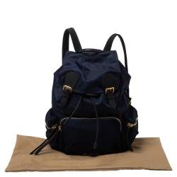Pre Owned Burberry Navy Blue Nylon Rucksack Backpack