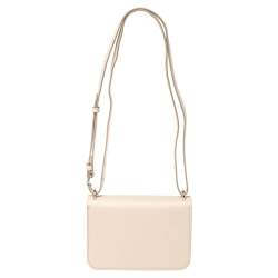 مملوكة مسبقًا حقيبة كروس بربري صغيرة حلقة حرف دي جلد بيج