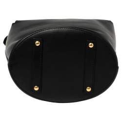 Pre Owned Burberry Black Leather Large Bucket Bag