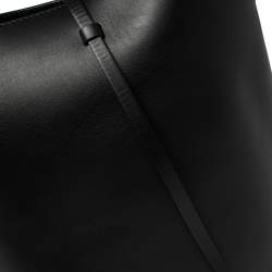 Pre Owned Burberry Black Leather Large Bucket Bag