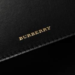 Pre Owned Burberry Black Leather Large Bucket Bag