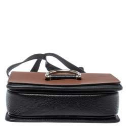 Burberry Brown/Black Leather D-Ring Crossbody Bag