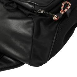 Burberry Black Leather and Nylon Leo Belt Pack Bag