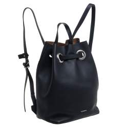 Pre Owned Burberry Black Leather Small GRMT Backpack
