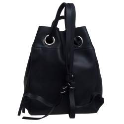 Pre Owned Burberry Black Leather Small GRMT Backpack