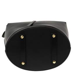 Pre Owned Burberry Black Leather Large Bucket Bag