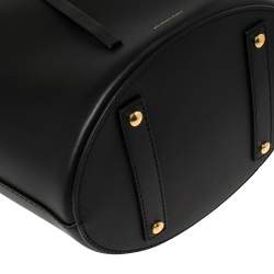 Pre Owned Burberry Black Leather Large Bucket Bag