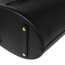 Pre Owned Burberry Black Leather Large Bucket Bag
