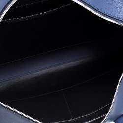 Burberry Regency Blue Leather Lawrence Holdall Weekend Bag