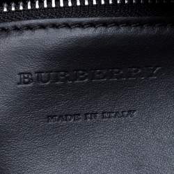 Burberry Regency Blue Leather Lawrence Holdall Weekend Bag