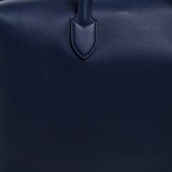 Burberry Regency Blue Leather Lawrence Holdall Weekend Bag
