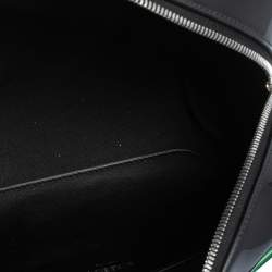 Pre Owned Burberry Black Leather and Patent Leather Cube Bumbag
