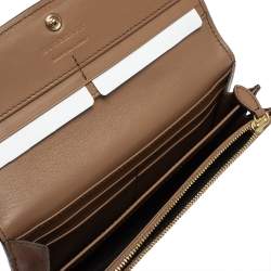 مملوكة مسبقًا Burberry Brown House Check Canvas and Leather Porter Continental Wallet