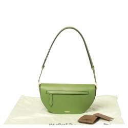 مملوكة مسبقًا حقيبة كتف بربري إصدار محدود 224/ 250 صغيرة جلد أخضر