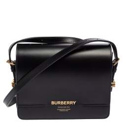 NWT Burberry Grace Mini Leather Cross Body Bag Black 3980825