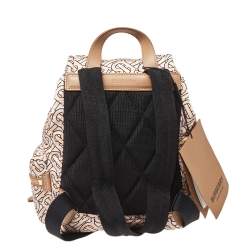 Burberry Blush Pink TB Print Nylon Small Rucksack Backpack