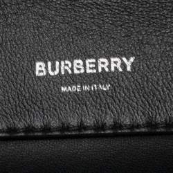 مملوكة مسبقًا Burberry Black Leather Medium Cube Duffle Bag
