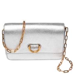 Burberry Silver Leather D Ring Crossbody Bag Burberry | TLC