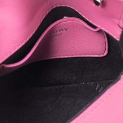 Pre Owned Burberry Pink Leather Mini DK88 Top Handle Bag