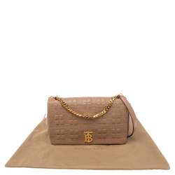 Pre Owned حقيبة كتف بربري لولا جلد مبطن سوداء متوسطة