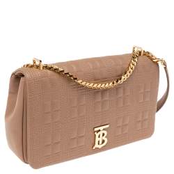 Pre Owned حقيبة كتف بربري لولا جلد مبطن سوداء متوسطة