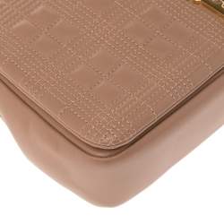 Pre Owned حقيبة كتف بربري لولا جلد مبطن سوداء متوسطة