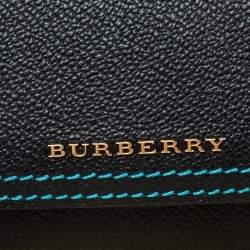 مملوكة مسبقًا محفظة بسلسلة بربري جلد أسود