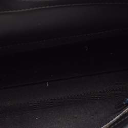 Pre Owned Burberry Black/Red Check Nylon and Leather Mini Pocket Bag