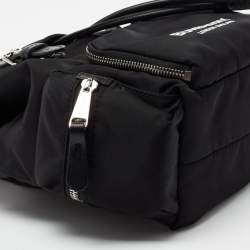 Burberry Black Nylon and Leather Small Rucksack Backpack