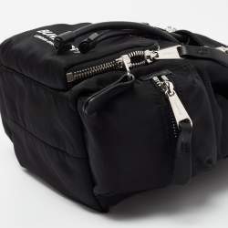 Burberry Black Nylon and Leather Small Rucksack Backpack