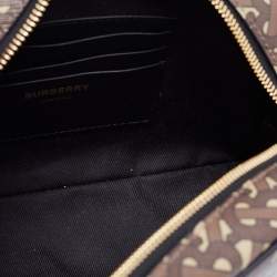 Burberry Brown Monogram Coated Canvas Stripe Crossbody Bag