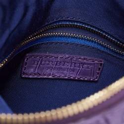 Burberry Prorsum Purple Crocodile Leather Kendal Clutch