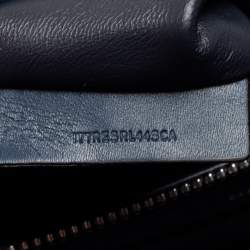 Pre Owned Burberry Blue Leather Pocket Messenger Bag