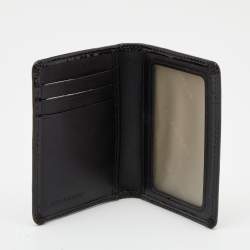 مملوكة مسبقًا محفظة ثنائية الطي بربري جلد لامع وكانفاس مقوى كاروهات نوفا بيج