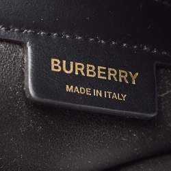 Pre Owned Burberry Brown TB Monogram Coated Canvas and Leather Small Peggy Bucket Bag 
