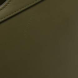 Pre Owned Burberry Green Leather Mini Pocket Bag