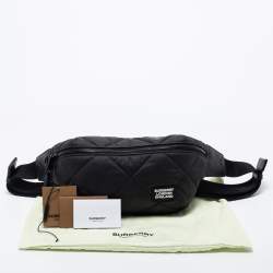 Pre Owned Burberry Black Quilted Fabric Sonny Bum Bag