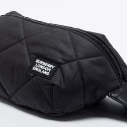 Pre Owned Burberry Black Quilted Fabric Sonny Bum Bag