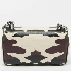 Pre Owned Burberry Green Camouflage Coated and Canvas Small Lola Shoulder Bag
