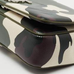 Pre Owned Burberry Green Camouflage Coated and Canvas Small Lola Shoulder Bag