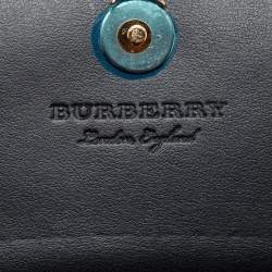 Pre Owned Burberry Pink/Black Python Henley Wallet On Chain 