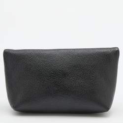 Pre Owned Burberry Black Leather Crystal Embellished Pin Clutch