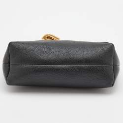 Pre Owned Burberry Black Leather Crystal Embellished Pin Clutch