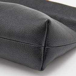 Pre Owned Burberry Black Leather Crystal Embellished Pin Clutch