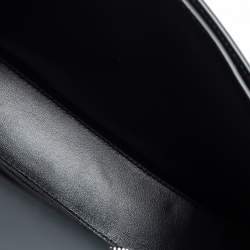 Pre Owned Burberry Black Camouflage Print Leather Medium Olympia Shoulder Bag   