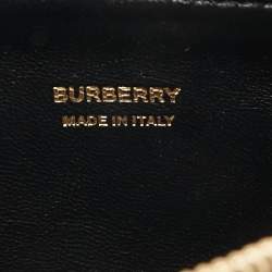 Pre Owned Burberry Brown/Black Tiger Print Canvas and Leather Olympia Bag